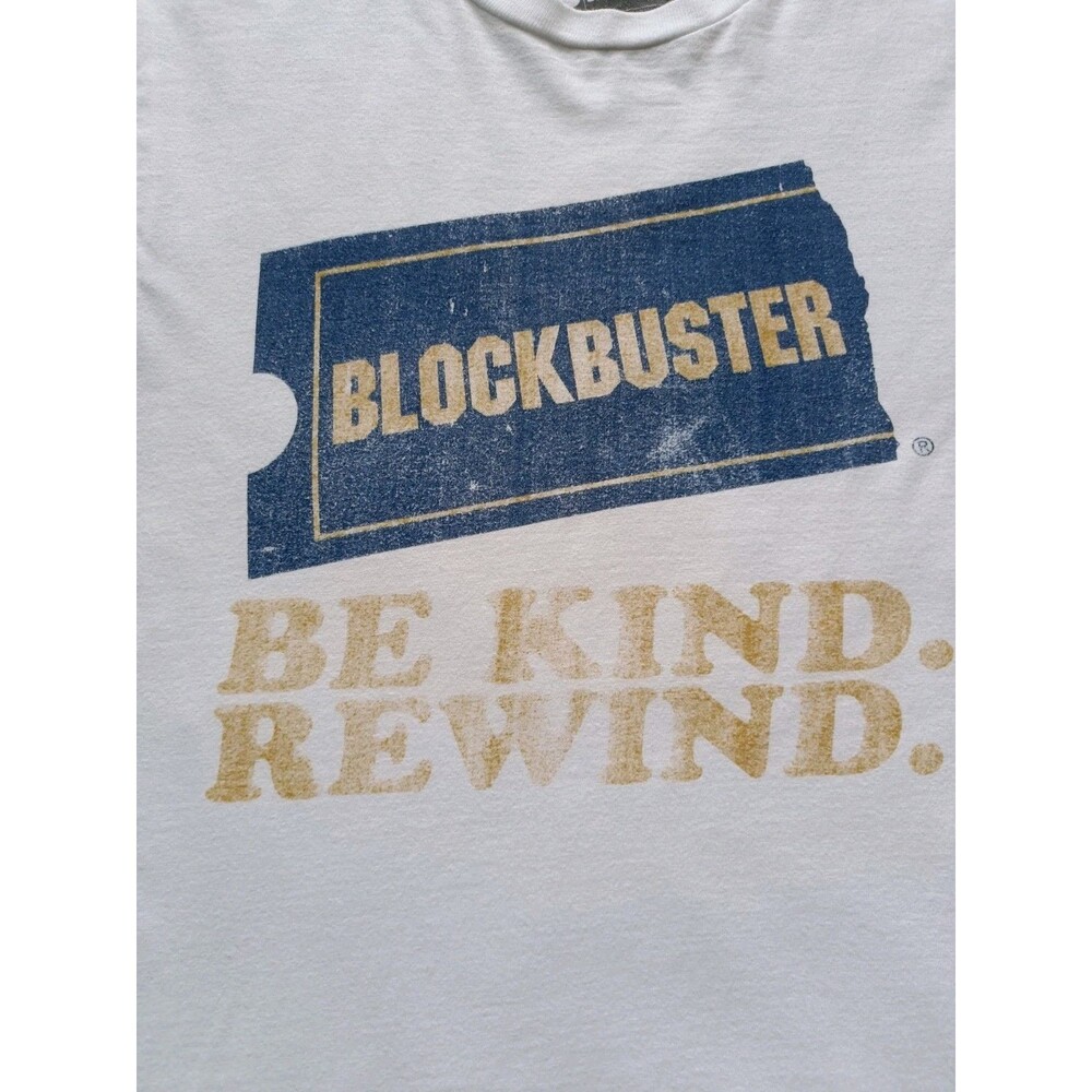 Blockbuster T-Shirt Men's Size Small Graphic Print White Shirt - Picture 2 of 6